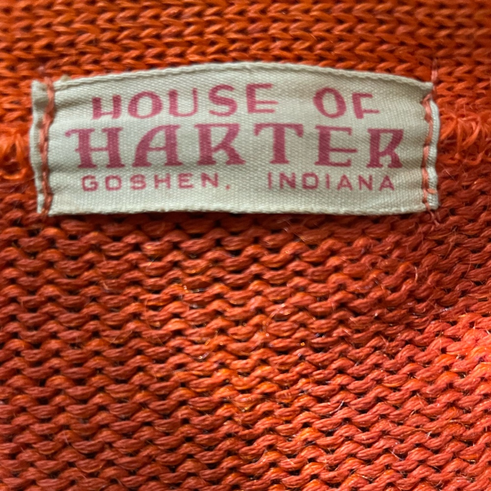 1940s Letterman Orange Cardigan - Picture 3 of 13